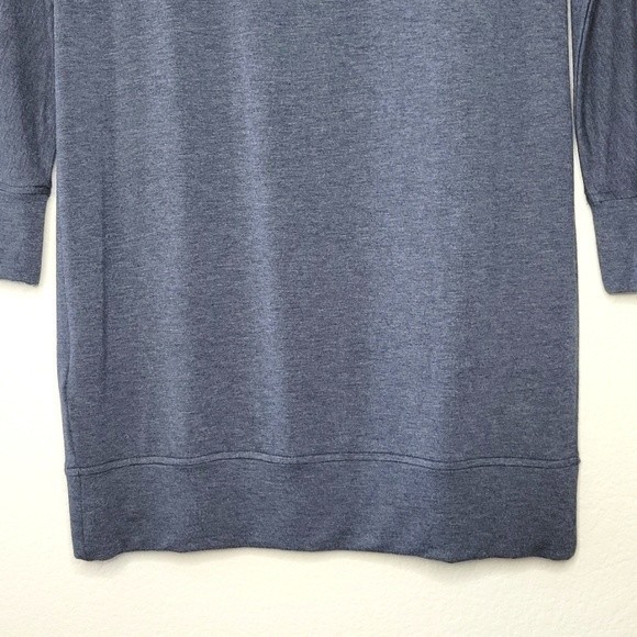 LOU & GREY Blue Long Sleeve Oversized Thick Shirt Dress size XS - Picture 3 of 13